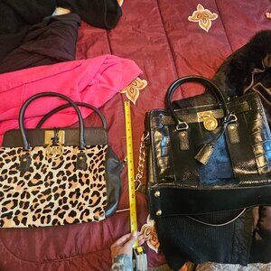 Michael Kors large tote calf hair leopard